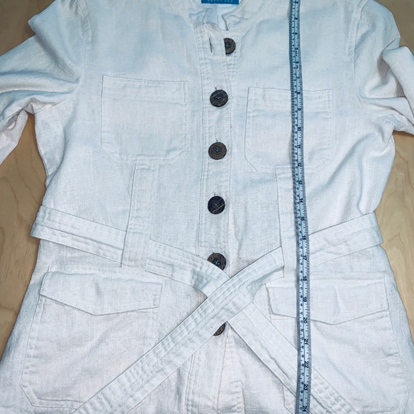 Vintage Smart Set Linen Waist Tie Jacket Coat - Picture 6 of 8